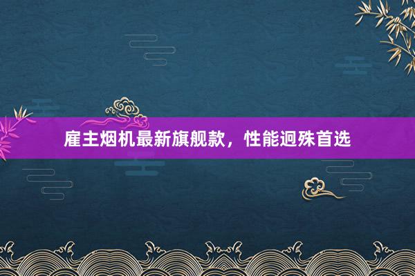 雇主烟机最新旗舰款，性能迥殊首选